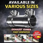 Car Exhaust Pipe Connector Joiner Double Clamp Adjustable Sleeve Joint Fix Tube
