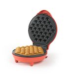 Giles & Posner Funfair Bubble Waffle Maker Red PFAS-Free Non-Stick Coating