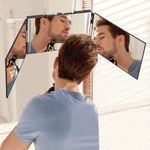 3Way Mirror w/ LED Light Hair Cutting Tri-fold Makeup Mirror Self Haircut Mirror
