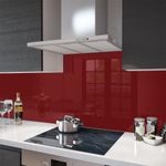 Glass Splashbacks Deep Red and Glass Upstands - Made By Premier Range