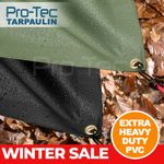 PVC 600gsm Extra Heavy Duty Tarpaulin Waterproof Ground Sheet Cover Lorry Tarp
