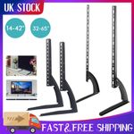 Universal TV Leg Stand Base VESA Pedestal Mount Bracket LCD LED 14"-65" Home UK