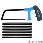 JUNIOR HACKSAW SET 6" 150mm SOFT GRIP SMALL METAL HAND SAW 11pc