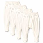 Baby Newborn White Footed Leggings 100% Cotton 6 Month (68cm) 4 Pack New Tagged