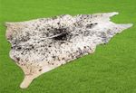 100% Genuine Cow hide Rug Area Carpet Skin Leather 19.14 sq.feet (53"x52") A 126