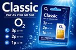 O2 Classic PAYG SIM Card Pay As You Go 3p 2p 1p 321 Standard Micro Nano 3 in 1