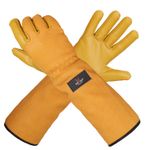 Leather Gardening Gloves Thorn Proof Garden Work Driver Safety Glove women men