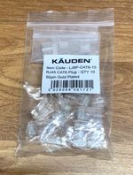 10x Kauden CAT6 RJ45 Network Connectors Plugs 8P8C with Loading Bar LJ8P-CAT6