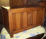 Antique -SOLID OAK BLANKET BOX- 52 x 92 x 46 cm- good condition