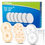 daphomeu 6 Pcs Motion Sensor Lights Indoor USB Rechargeable