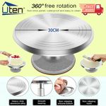 Cake Turntable 12'' Aluminum Cake Revolving Stand Holder Cake Baking Decor Tool