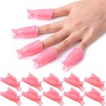 KINGMAS 10 Pcs Gel Nail Polish Remover Clips, Plastic Acrylic Nail Art Remover S