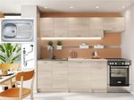 Kitchen Cabinets Set Complete Base Wall 7 Units Worktop Steel Sink Budget Nela