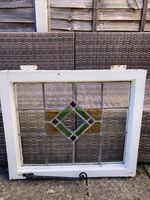 Original 1930’s Stained Glass Top Opening Window