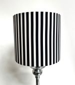 Black and white Lampshade table lamp floor light shade fabric round striped drum