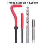 ⁺15pcs M9x1.25mm Thread Repair Inserts Kit Damaged Thread Restoring Tools For