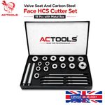 Valve Seat And Carbon Steel Face HCS Cutter Set 15 Pcs with Metal Box UK