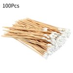 Pawk of 100 Long Wooden Handle Cotton Buds with Large Head for Camera CleaniCO