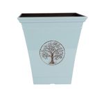 Square Planter for Garden 36cm x 34cm Blue X 1