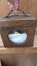 Vintage Toulet Timing Clock Pigeon Racing Vintage Oak Box. 