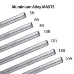 ALLOY aluminium Mast Pole Mount Aerial Satellite Helium 1m 3' 5' 6' 8' 10' ft