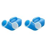 2x Male Urinal Bottle 1200ml Pee Bottles for Men Spill-Proof & Portable UK STOCK