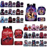 Boys Spider Man  School Backpack Lunch Bag Travel Rucksack Pencil Cases/GIFTAA