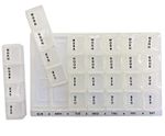 7x Day Pill Box Holder Tablet Container Organiser Dispenser Storage Time Of Day