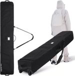 Teamobsidian Ski Bag - Can Hold Double Skis - Heavy Duty Padded Ski Bags 190cm