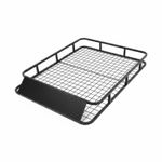 Roof Rack Cargo Carrier Metal Roof-Mount Cargo Carrier Basket Secure for Camping