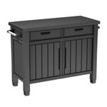 Keter Unity Outdoor Kitchen BBQ Table and Storage Cabinet - Grey