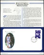 Sierra Leone 1998 Diana Princess Of Wales FDC + Info Card Page #V6472