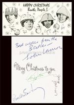 THE BEATLES JOHN LENNON PAUL McCARTNEY HARRISON RINGO STARR SIGNED PRE-PRINT X