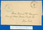 AUG 4 1876 CARDENAS to NY, w NEW YORK DUE 5 CTS Cds on FLS, "City of Vera Cruz"