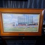 Vintage Print/Picture With English Cricket Scene At The Oval By Terry Harrison