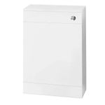 Slimline WC Toilet Unit with Concealed Cistern, 500mm Compact Design, Gloss Whit