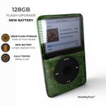 iPod Classic 5th Gen 128GB Flash Upgrade | New Battery | Green| Wolfson DAC