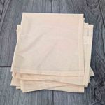 Reusable Cotton Napkins Set of 10 Beige Square Solid Plain Machine Washable