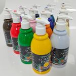 14 Colors Acrylic Paint Set - 300ml (10oz) Jumbo Bottles, Rich Pigments, Fast Dr