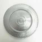 GLASS CHARGER PLATE FLORAL BURST SILVER GP-0280 DESIGN WEDDING EVENT DECOR