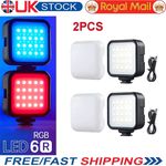 2pcs Godox LED6R RGB LED Video Light Rechargeable LED Camera Light UK