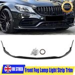 Gloss Black Front Splitter Lip For Mercedes C Class W205 C205 C63 AMG 2015-22 UK