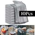 10pcs Magic Dishwashing Cloth Premium Metal Wire Multi Purpose Cleaning Tool