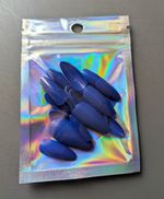 Dark Blue  Long Full Cover Artificial Nail