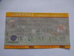 Ticket Stub - ARSENAL V MANCHESTER UNITED PREMIER LEAGUE - 2000-01