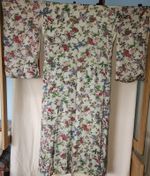 Beautiful Japanese 1930s+ Handmade Silk Fabric Kimono Exotic Birds Peonies SML