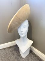 Hat Block Guy Morse Brown reverse double block Fascinator Millinery saucer wood