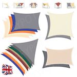UK Outdoor Shade Sail Patio Suncreen Awning Garden Sun Canopy 98% UV Block New.