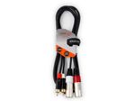 2 x Male XLR to 2 x RCA Gold Phono Plug Twin Lead / Audio Signal Patch Cable