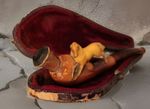 Antique Victorian Meerschaum Pipe With Carved Horse